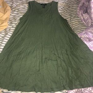 Olive flare mini dress